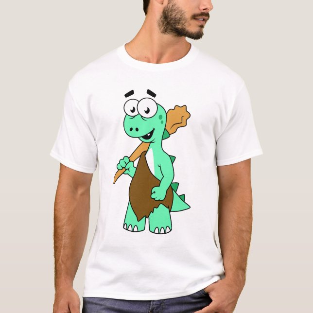 A Cartoon Tyrannosaurus Rex Caveman. T-Shirt (Front)