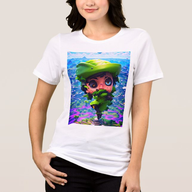 A Cartoonist Character Tri-Blend Shirt (Front)