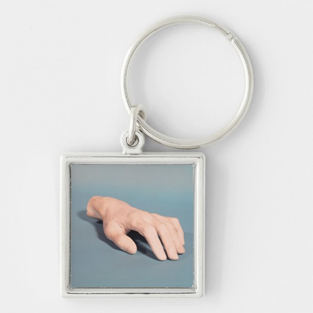 A cast of the hand of Frederic Chopin Key Ring (Front)