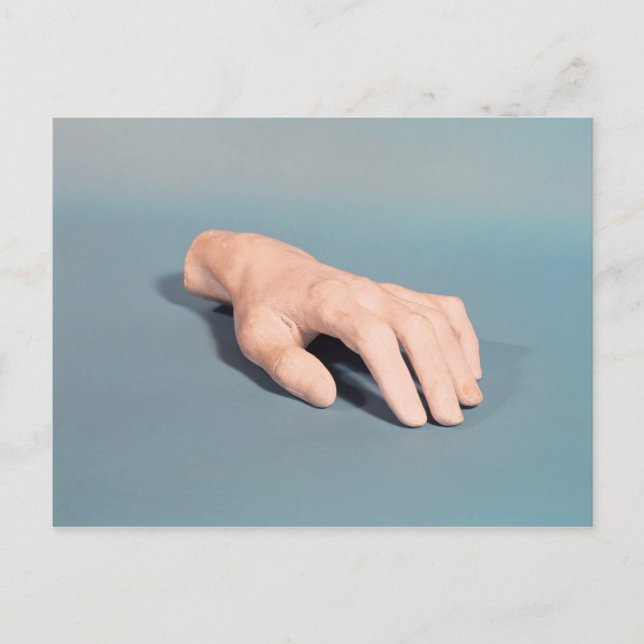 A cast of the hand of Frederic Chopin Postcard (Front)