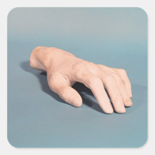 A cast of the hand of Frederic Chopin Square Sticker
