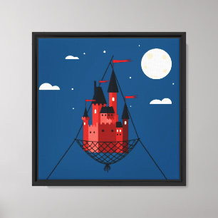 A castle between heaven and earth canvas print