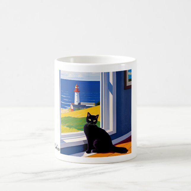 A Cat and A Lighthouse Mug (Center)