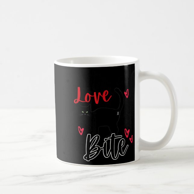 A Cat Bite Means Love, Kitty Valentines  Coffee Mug (Right)