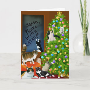 A Cat Family Christmas Card