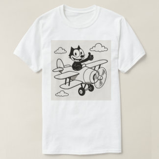 A Cat Flying A Plane T-Shirt
