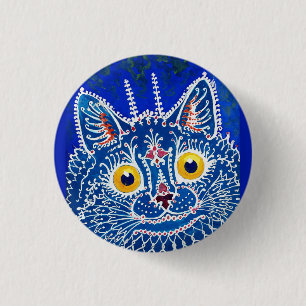 A cat in gothic style by Louis Wain 3 Cm Round Badge