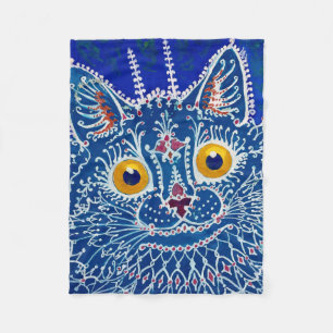 A Cat in Gothic Style by Louis Wain Fleece Blanket