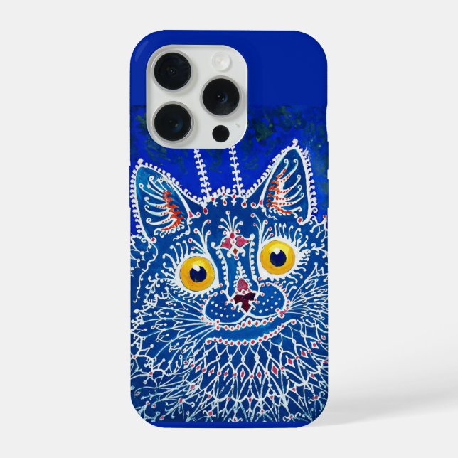 A cat in gothic style by Louis Wain  iPhone Case (Back)