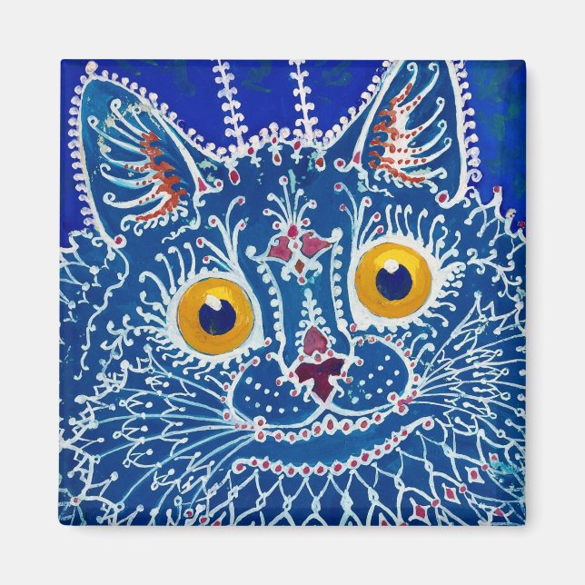 A Cat in Gothic Style by Louis Wain Magnet (Front)