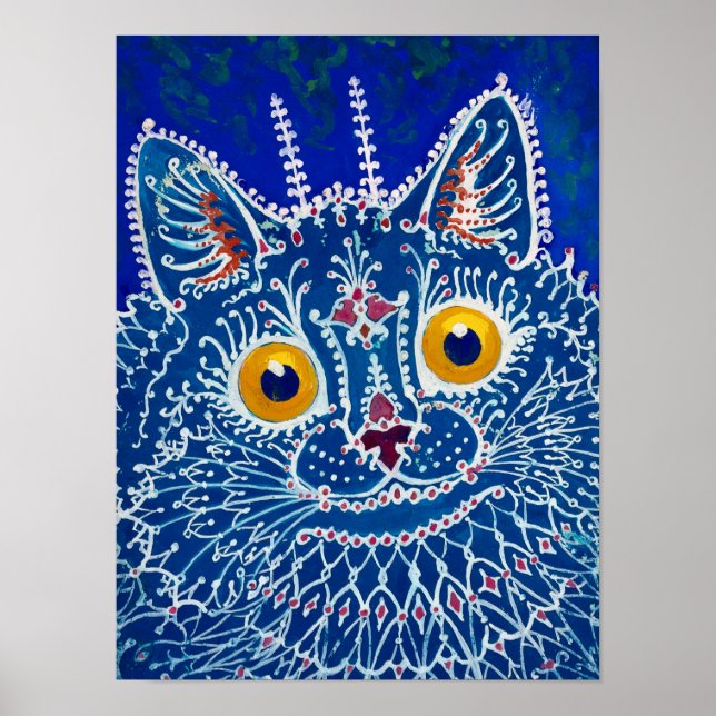 A Cat in Gothic Style by Louis Wain Poster (Front)