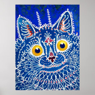 A cat in gothic style by Louis Wain Poster