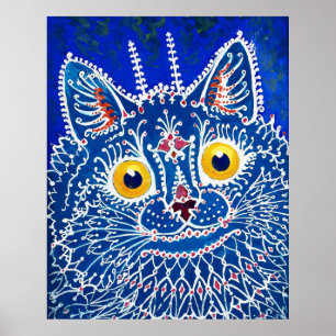 A cat in gothic style by Louis Wain  Poster