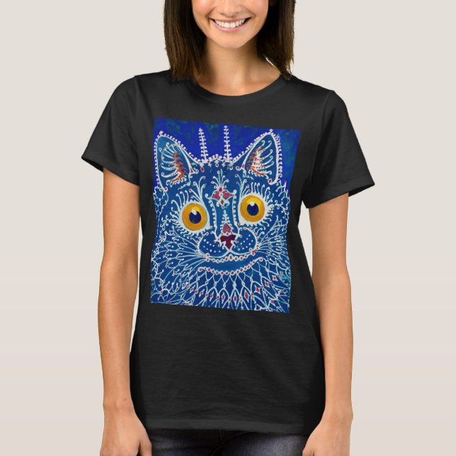 A Cat in Gothic Style by Louis Wain T-Shirt (Front)