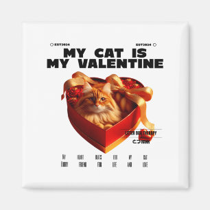 A Cat In The Box Therapy Happy Valentine Day Funny Magnet