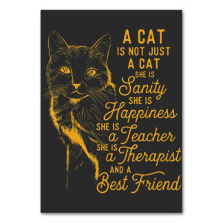 A Cat Is Not Just A Cat Cat Lover Cute Kitten Owne Table Number