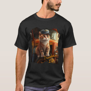 A Cat Living a Trucker s Life T-Shirt