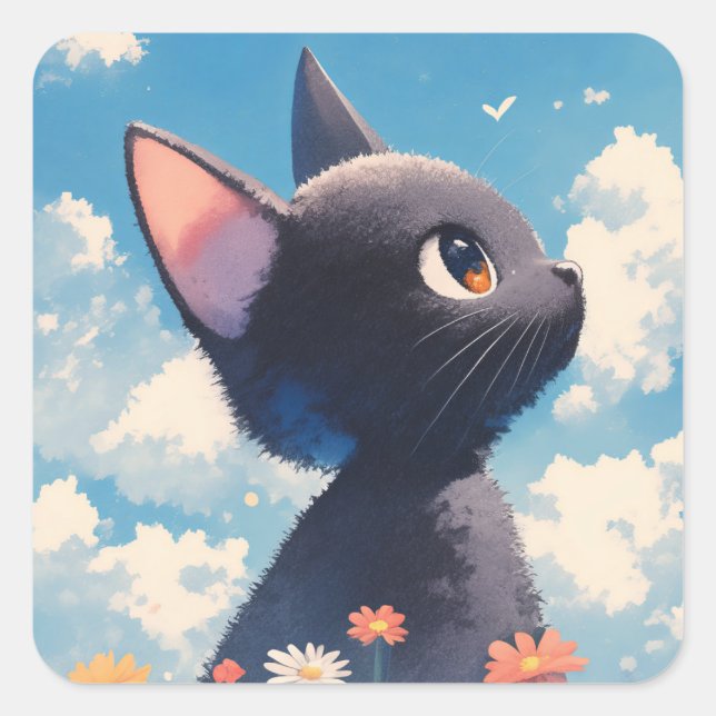 A Cat Meadow Mystery Square Sticker (Front)