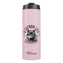 A cat mum life begins with coffee, Custom name