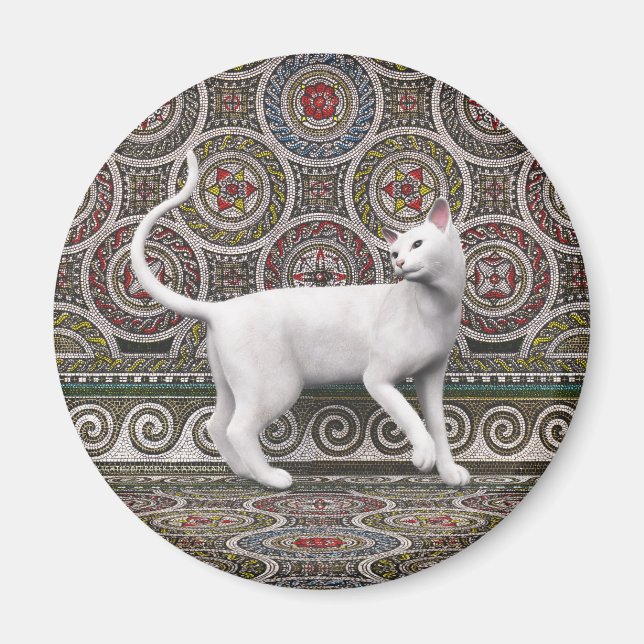 A cat on the mosaic magnet (Front)