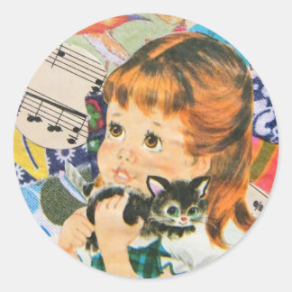 A Cat Owner's Prayer Classic Round Sticker