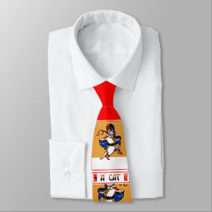 A Cat print Tie
