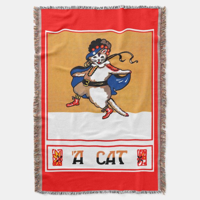 A Cat Throw Blanket (Front Vertical)