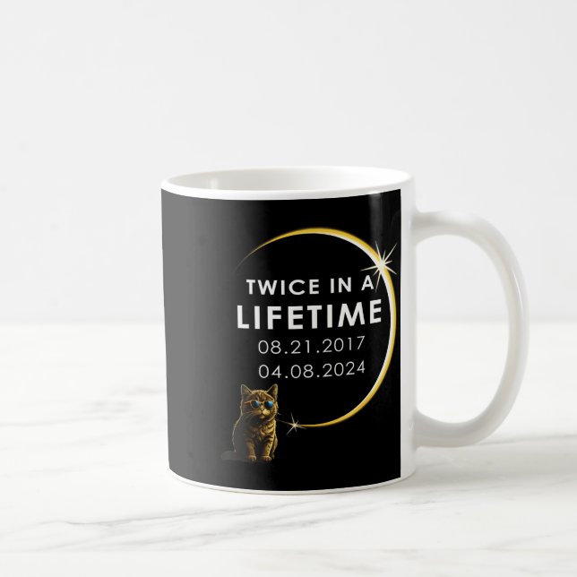 A Cat Total Solar Eclipse Twice Coffee Mug (Right)