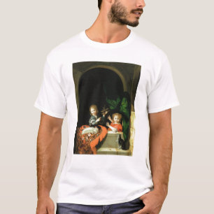 A Cat watching two boys T-Shirt