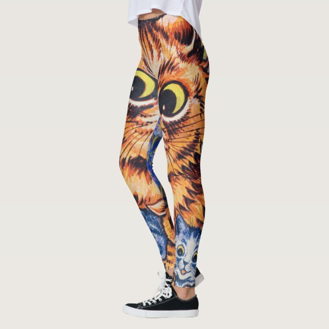 A Cat with her Kittens by Louis Wain Leggings (Left)
