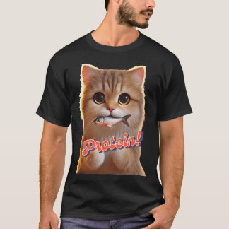 A cat with its meal T-Shirt