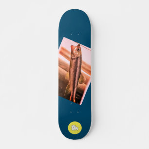 a catfish that is swollen by the jaw skateboard