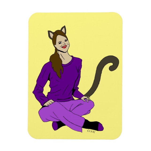 a catgirl magnet (Vertical)