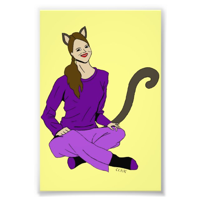 a catgirl photo print (Front)
