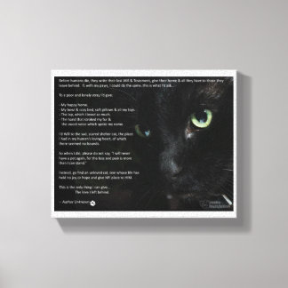 a cats dying wish canvas