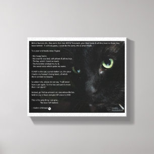 a cats dying wish canvas print
