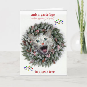 A cat's Twelve days of Christmas Holiday Card