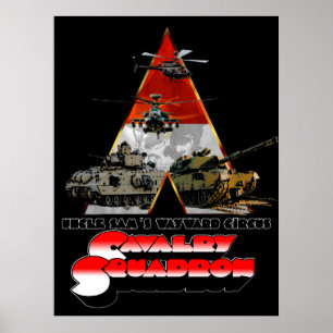 A Cav Squadron retro-movie styled poster