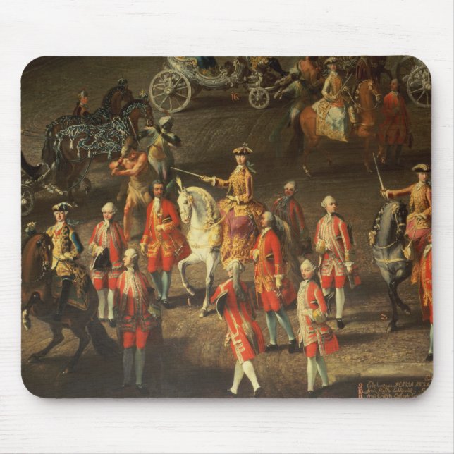 A Cavalcade in the Winter Riding School Mouse Mat (Front)