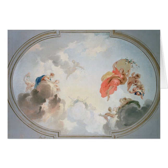 A Ceiling Design depicting the Apotheosis of (Front Horizontal)