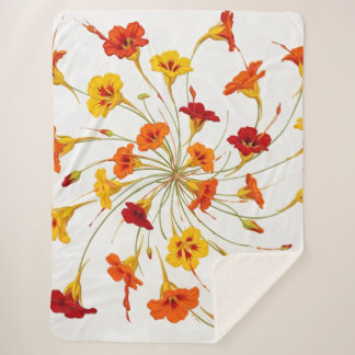 A Celebration in White and Gold Sherpa Blanket