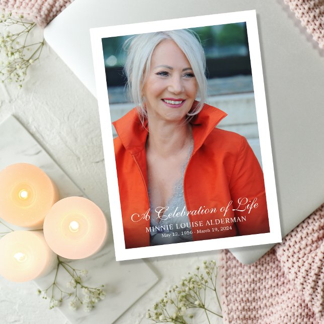 A Celebration of Life Photo Memorial Program Programme (Creator Uploaded)