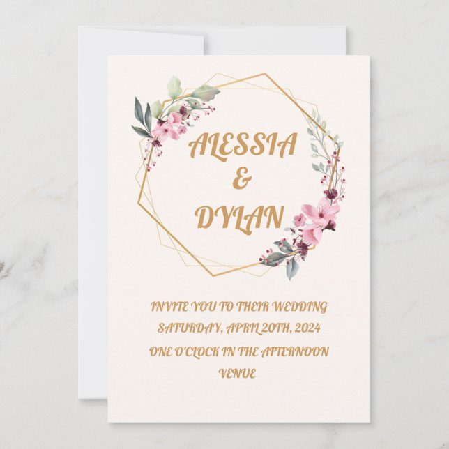 A Celebration of Love Invitation (Front)