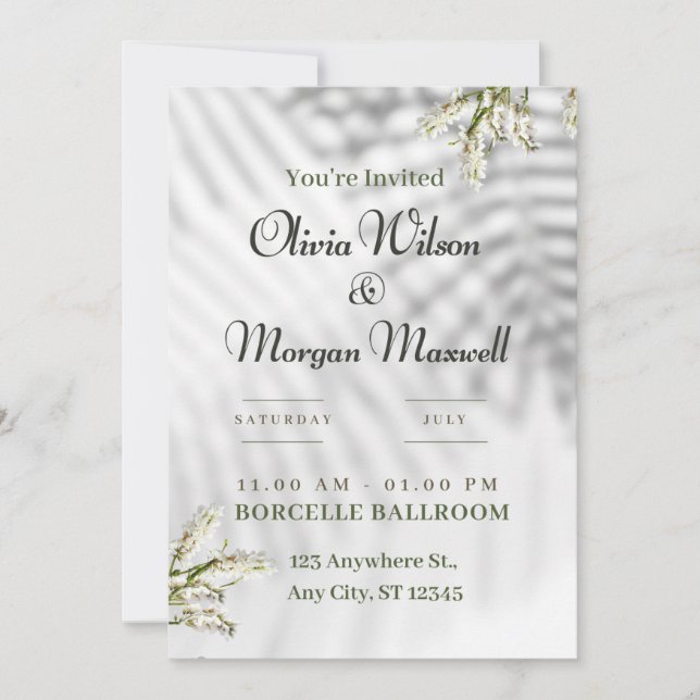 A Celebration of Love: Wedding Invitation (Front)