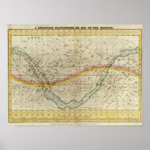 A Celestial Planisphere Poster