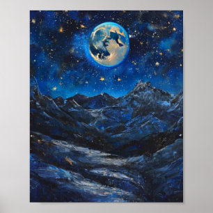 A Celestial Vigil Over the Silent Peaks Poster