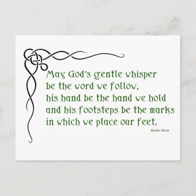 A Celtic Blessing Postcard (Front)