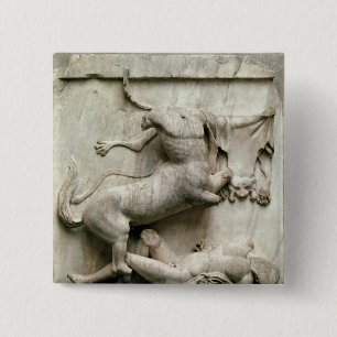 A Centaur triumphing over a Lapith 15 Cm Square Badge
