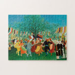 A Centennial of Independence | Henri Rousseau Jigsaw Puzzle<br><div class="desc">A Centennial of Independence (1892) | Henri Rousseau’s A Centennial of Independence celebrates the centennial anniversary of the French Revolution. Painted in 1892, the work features a joyous and vibrant scene of townspeople celebrating amidst flags, fireworks, and festivity in a lush park. Rousseau’s characteristic naive style is evident in the...</div>