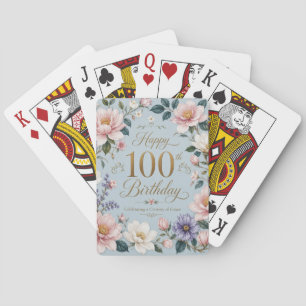 A Century of Blooming Grace Playing Cards